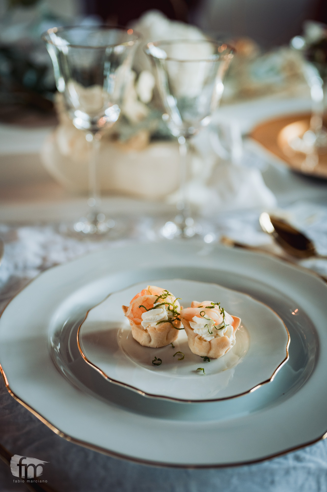 elegant wedding in villa food